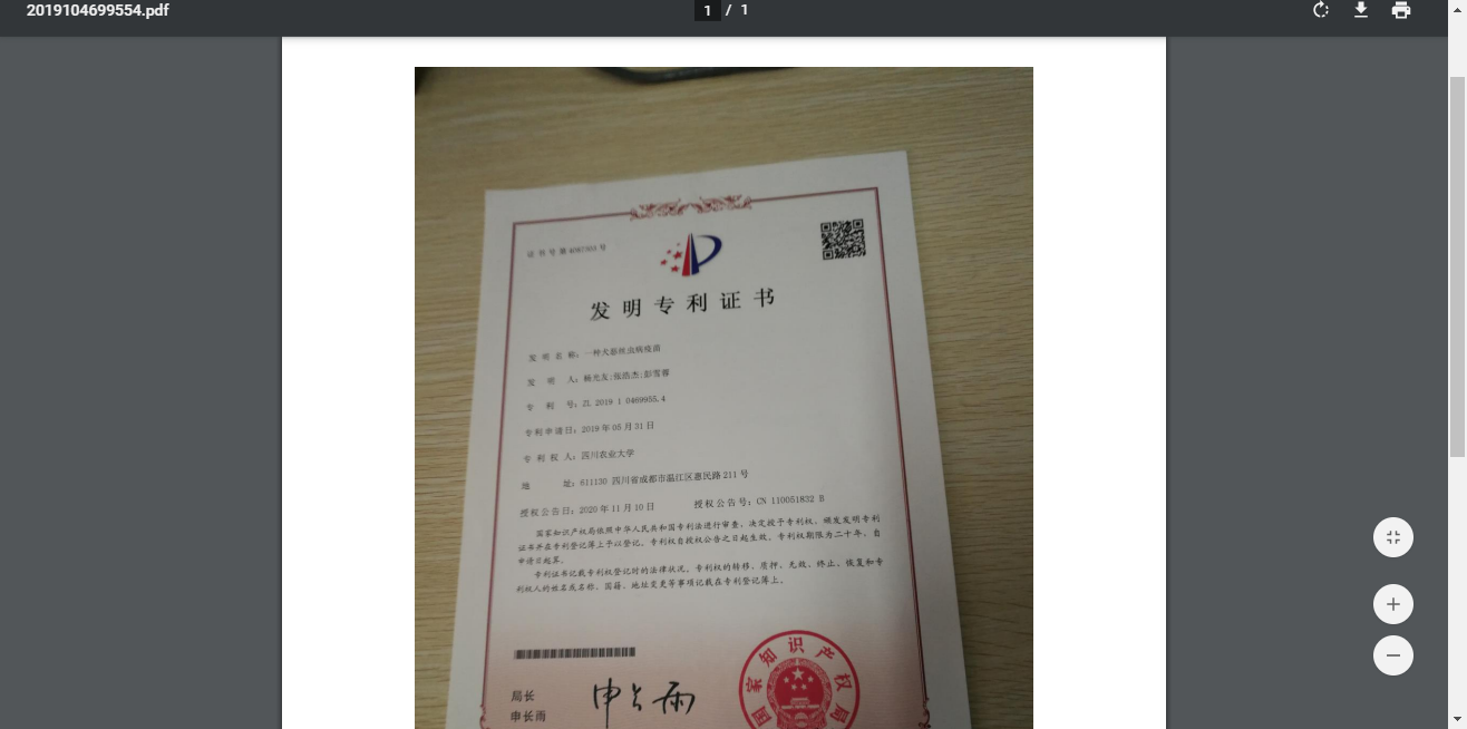 一种犬恶丝虫病疫苗