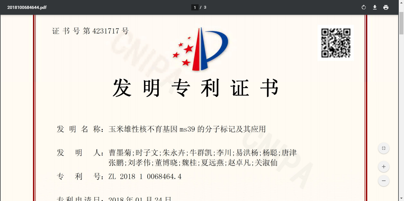玉米雄性核不育基因ms39的分子标记及其应用